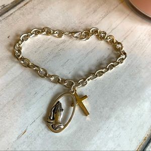 ⚡️Praying hands cross bracelet